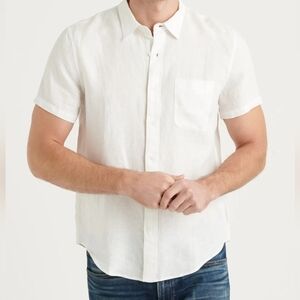Lucky Brand linen short sleeve san gabriel shirt Large